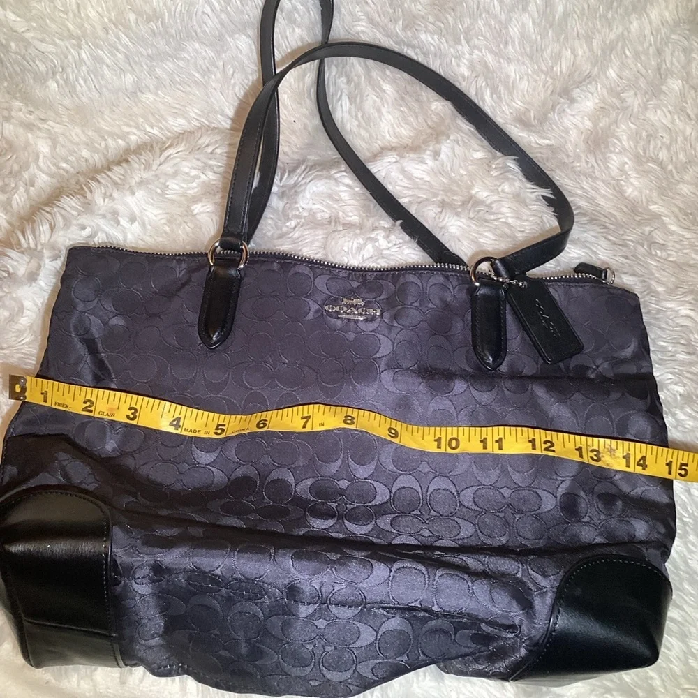 Coach black signature shoulder bag